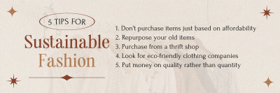 Stylish Chic Sustainable Fashion Tips Twitter header (cover) Image Preview