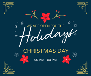 Open On Holidays Facebook post Image Preview