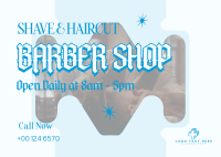 Retro Barber Shop Postcard Preview