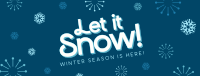 Let It Snow Winter Greeting Facebook cover Image Preview