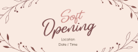Soft Opening Minimalist Facebook Cover Design
