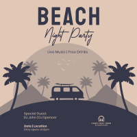 Beach Night Party Instagram post Image Preview