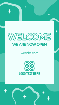 Welcome Now Open Facebook Story Design