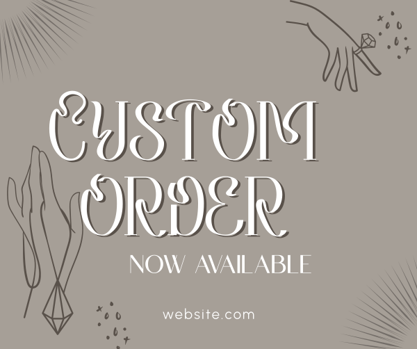 Order Custom Jewelry Facebook Post Design