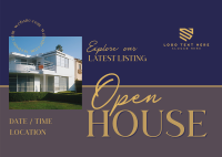 Open House Real Estate Postcard Image Preview