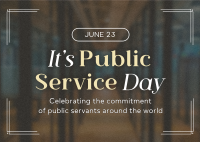 Celebrate Public Servants Postcard Image Preview