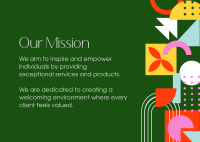 Our Mission Abstract Shapes Postcard Image Preview