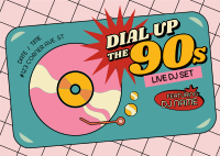 Retro DJ Event Postcard Preview