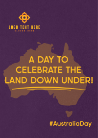 Australian Day Map Poster Design