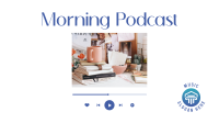 Morning Podcast Zoom Background Design