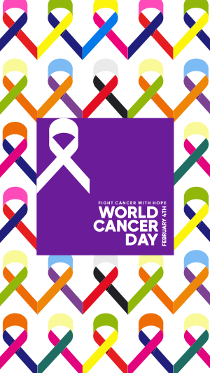 Cancer Day Ribbons Facebook story Image Preview