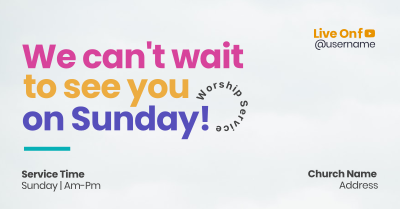 Colorful Sunday Service Facebook Ad Image Preview
