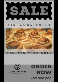 Cinnamon Rolls Sale Poster Design