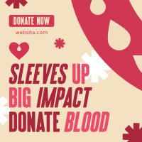 Droplet Blood Donation Instagram Post Design