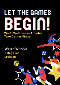 Quirky Olympic Games Flyer Image Preview