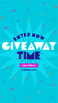Confetti Enter Giveaway Instagram Reel Design