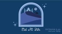 Eid Al Fitr Desert Facebook Event Cover Design