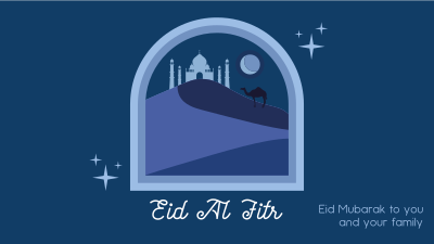 Eid Al Fitr Desert Facebook event cover Image Preview