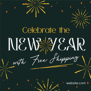 New Year Shipping Deals Instagram post Image Preview