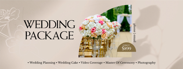 Wedding Flower Bouquet Facebook Cover Design Image Preview