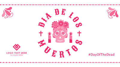 Sugar Skull and Flowers Facebook event cover Image Preview