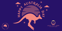 Australian Kangaroo Twitter Post Design