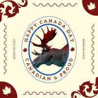 Canada Day Moose Instagram post Image Preview