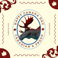 Canada Day Moose Instagram Post Preview