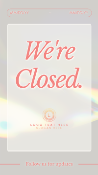 Business Closing Hours Facebook Story Design