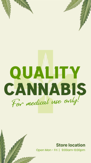 Quality Cannabis Plant Facebook story Image Preview