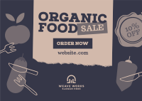 Organic Food Sale Postcard Image Preview