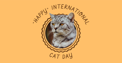 "Happy" Int'l Cat Day Facebook ad
