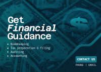 Financial Guidance Services Postcard Design