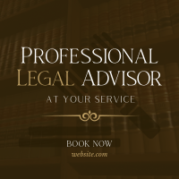 Legal Advisor At Your Service Linkedin Post Design