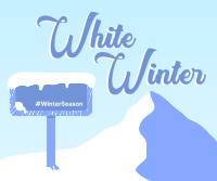White Winter Facebook Post Design