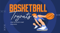 Basketball Tryouts Facebook Event Cover Design