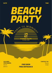 Beach Party Flyer Design