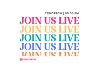 Colorful Live Postcard Design