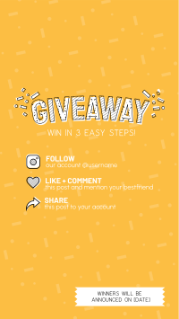 Confetti Giveaway Facebook story Image Preview