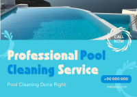 Pool Cleaning Service Postcard Design
