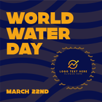 World Water Day Waves Instagram Post Design