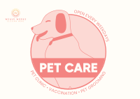 Pet Care Services Postcard Image Preview