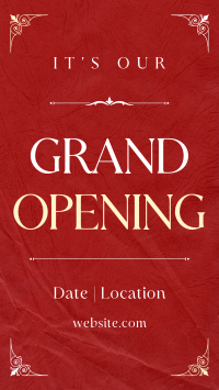 Elegant Grand Opening Facebook Story Design