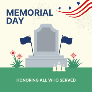 Memorial Day Tombstone Instagram post Image Preview