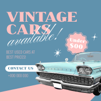 Vintage Cars Available Linkedin Post Image Preview