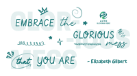Positive Doodle Quote Facebook event cover Image Preview