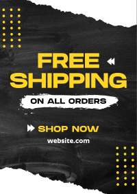 Grunge Shipping Discount Poster Image Preview