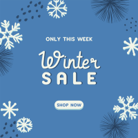 Decorative Winter Sale Instagram Post Design