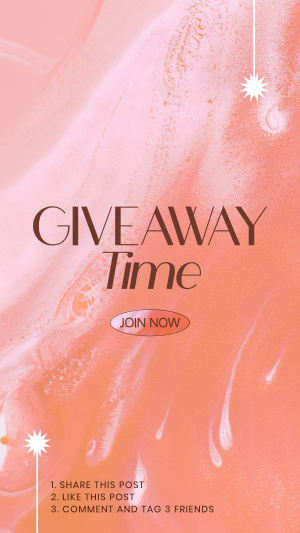 Giveaway Time Announcement Facebook story Image Preview