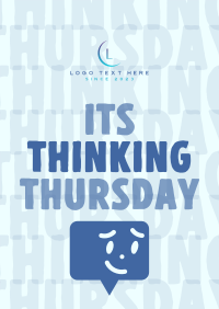Cute Speech Bubble Thinking Thursday Flyer Image Preview